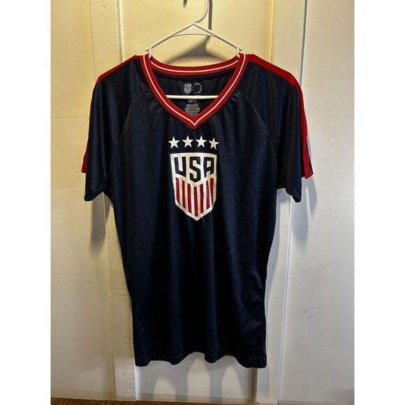 Team USA Soccer #11 SMITH World Cup Jersey Dark/ Navy Blue Sz Women’s Large - Picture 1 of 6